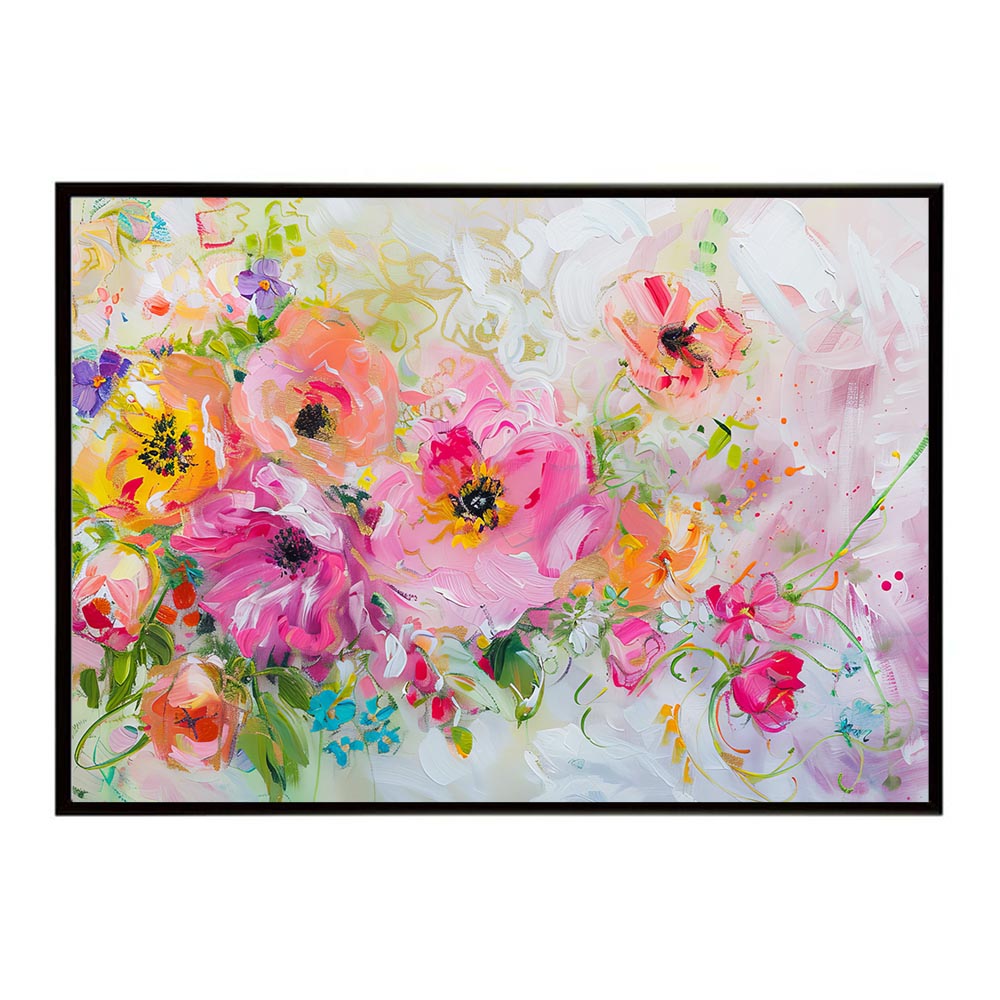 アーティスティックフラワー ポスター お花 絵画 アートフラワー ブーケ 油絵 水彩画 ペンキ 用紙とサイズが選べる インテリア おしゃれ プリントポスター フォト a0 a1 a2 a3 a4 b0 b1 b2 b3 b4 特大 大きい【lh-poster-8119】