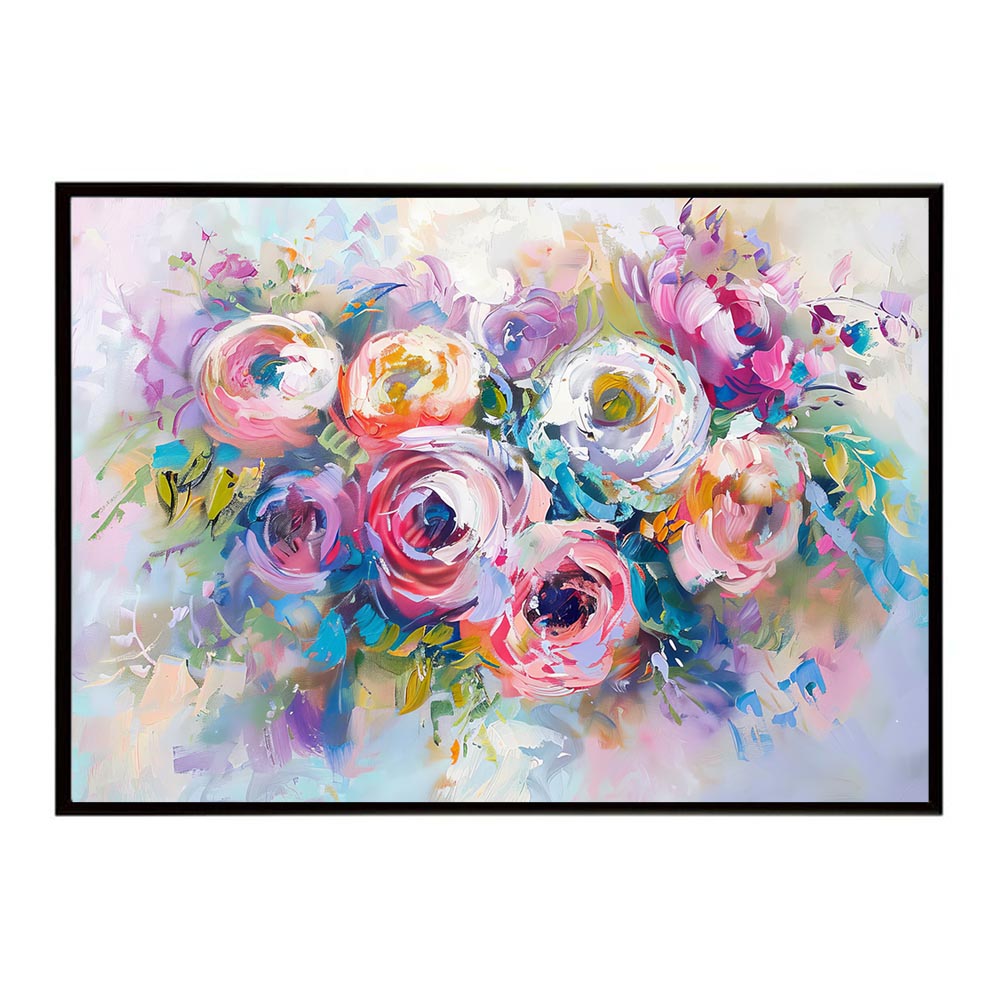 アーティスティックフラワー ポスター お花 絵画 アートフラワー ブーケ 油絵 水彩画 ペンキ 用紙とサイズが選べる インテリア おしゃれ プリントポスター フォト a0 a1 a2 a3 a4 b0 b1 b2 b3 b4 特大 大きい【lh-poster-8120】