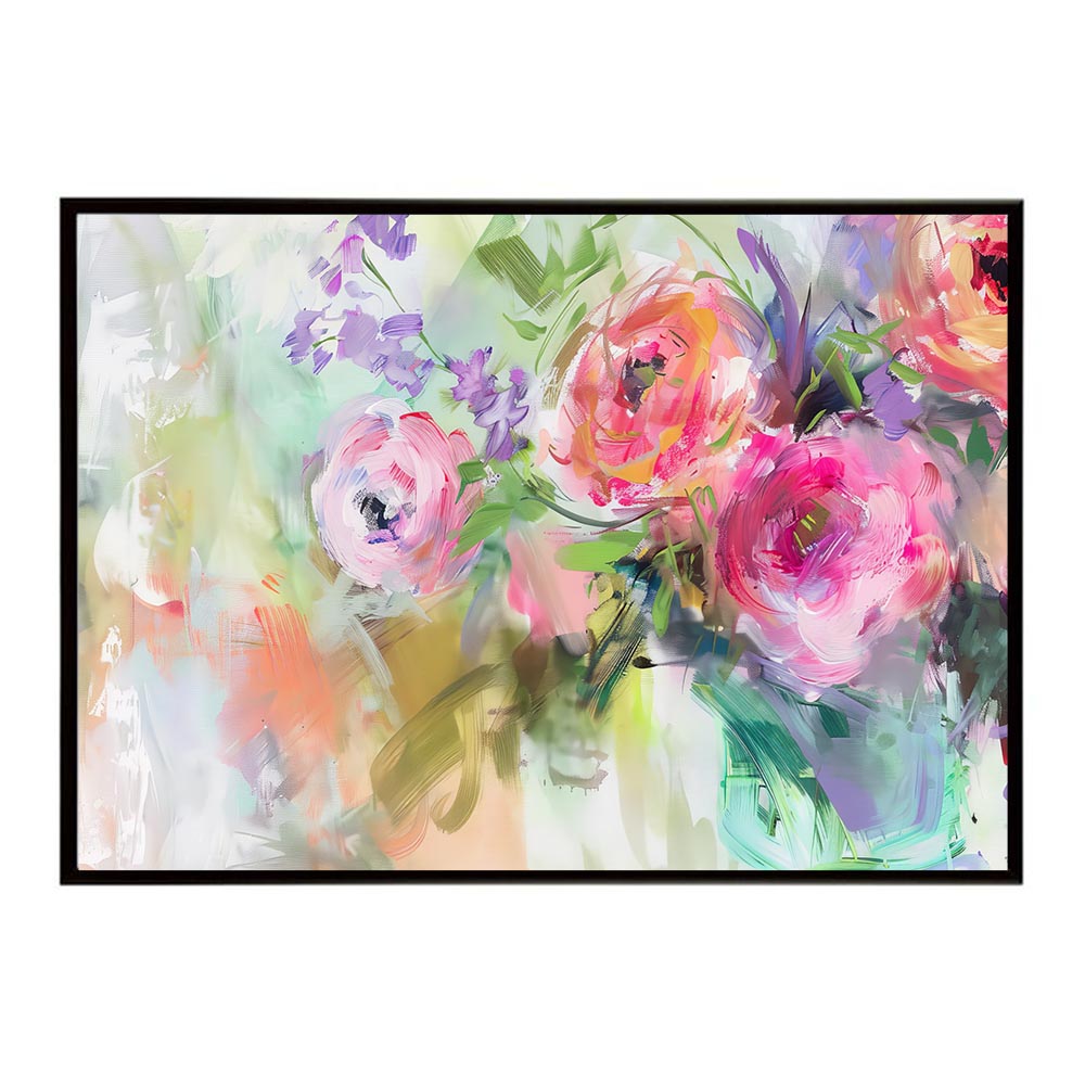 アーティスティックフラワー ポスター お花 絵画 アートフラワー ブーケ 油絵 水彩画 ペンキ 用紙とサイズが選べる インテリア おしゃれ プリントポスター フォト a0 a1 a2 a3 a4 b0 b1 b2 b3 b4 特大 大きい【lh-poster-8121】