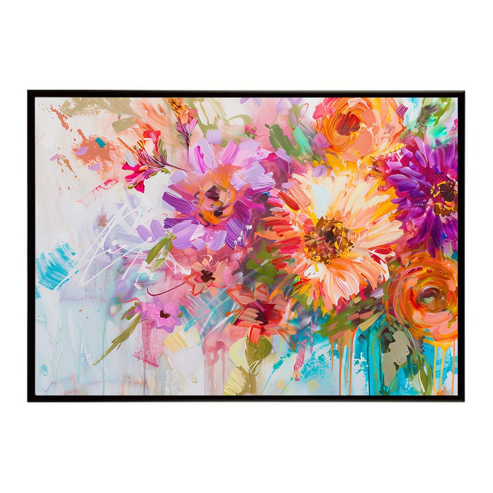 アーティスティックフラワー ポスター お花 絵画 アートフラワー ブーケ 油絵 水彩画 ペンキ 用紙とサイズが選べる インテリア おしゃれ プリントポスター フォト a0 a1 a2 a3 a4 b0 b1 b2 b3 b4 特大 大きい【lh-poster-8128】
