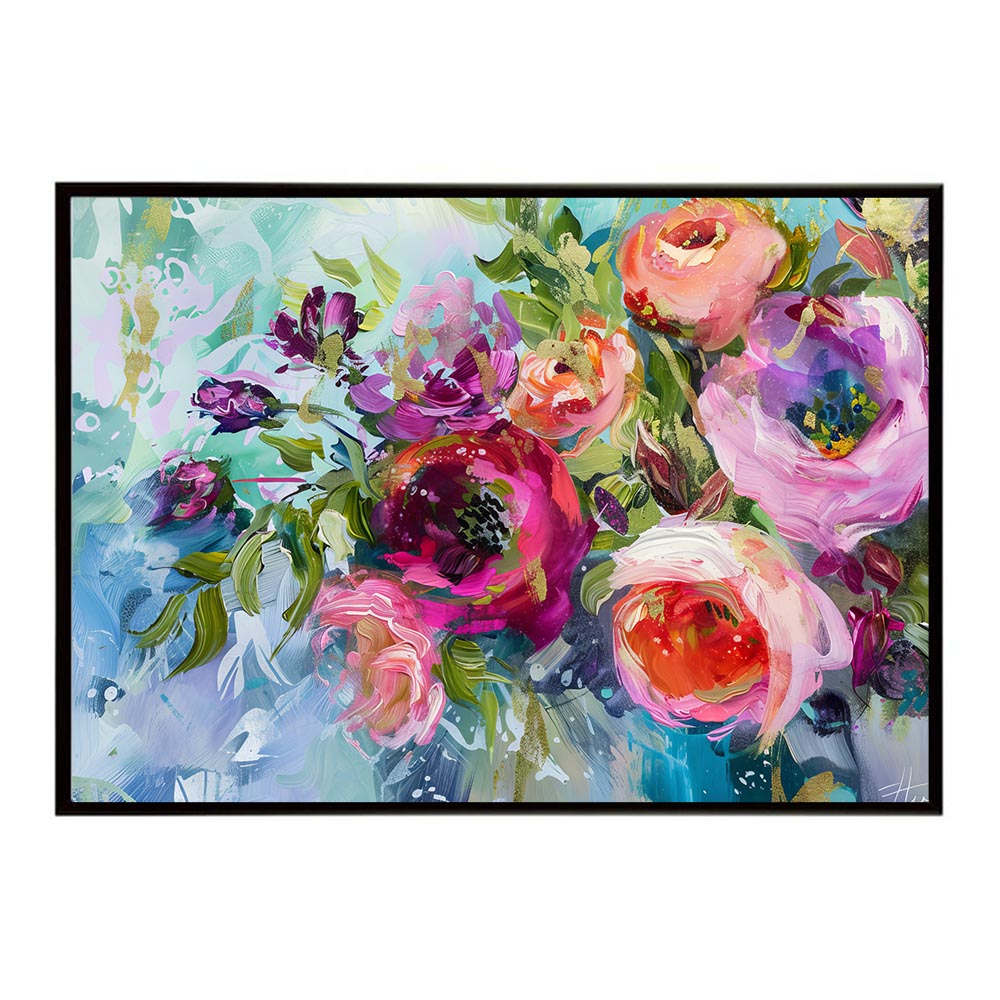 アーティスティックフラワー ポスター お花 絵画 アートフラワー ブーケ 油絵 水彩画 ペンキ 用紙とサイズが選べる インテリア おしゃれ プリントポスター フォト a0 a1 a2 a3 a4 b0 b1 b2 b3 b4 特大 大きい【lh-poster-8131】