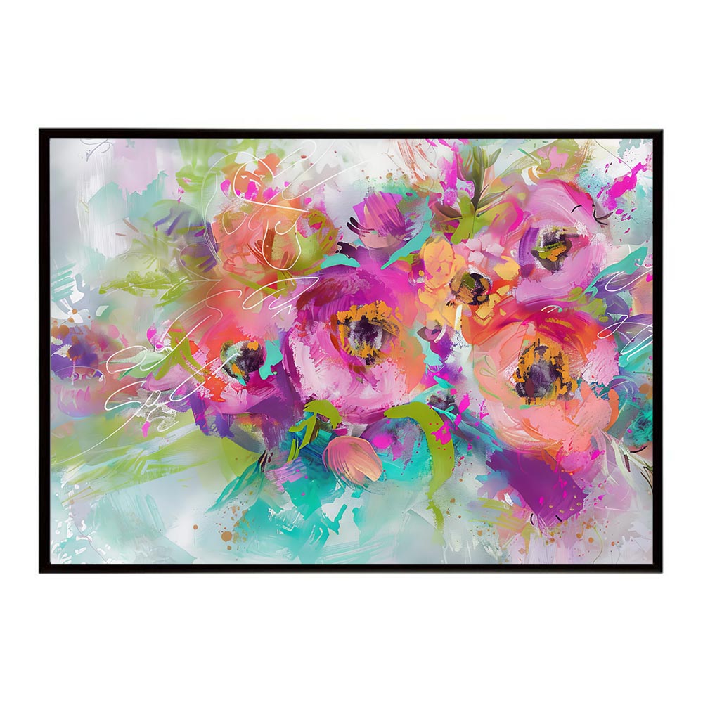 アーティスティックフラワー ポスター お花 絵画 アートフラワー ブーケ 油絵 水彩画 ペンキ 用紙とサイズが選べる インテリア おしゃれ プリントポスター フォト a0 a1 a2 a3 a4 b0 b1 b2 b3 b4 特大 大きい【lh-poster-8133】