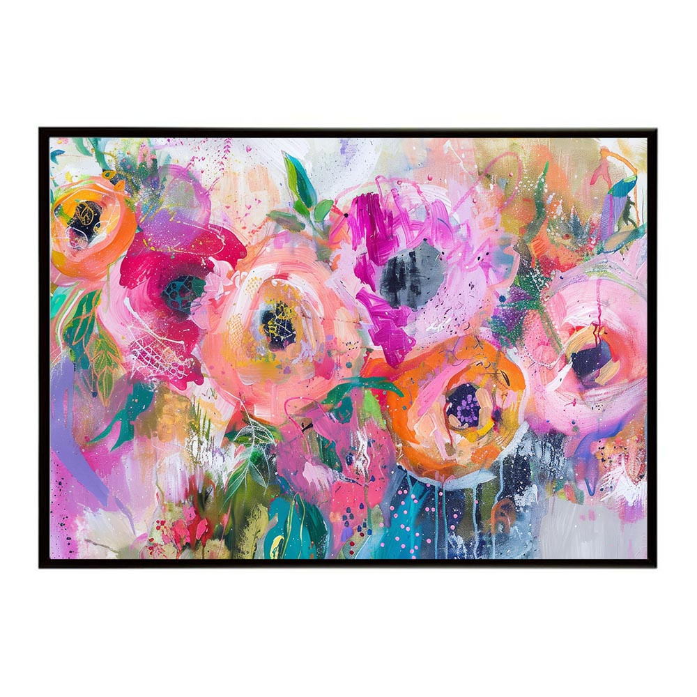 アーティスティックフラワー ポスター お花 絵画 アートフラワー ブーケ 油絵 水彩画 ペンキ 用紙とサイズが選べる インテリア おしゃれ プリントポスター フォト a0 a1 a2 a3 a4 b0 b1 b2 b3 b4 特大 大きい【lh-poster-8137】