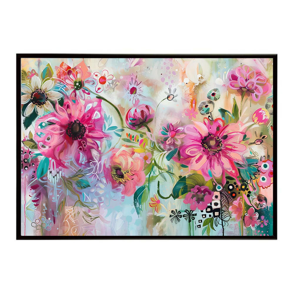 アーティスティックフラワー ポスター お花 絵画 アートフラワー ブーケ 油絵 水彩画 ペンキ 用紙とサイズが選べる インテリア おしゃれ プリントポスター フォト a0 a1 a2 a3 a4 b0 b1 b2 b3 b4 特大 大きい【lh-poster-8141】