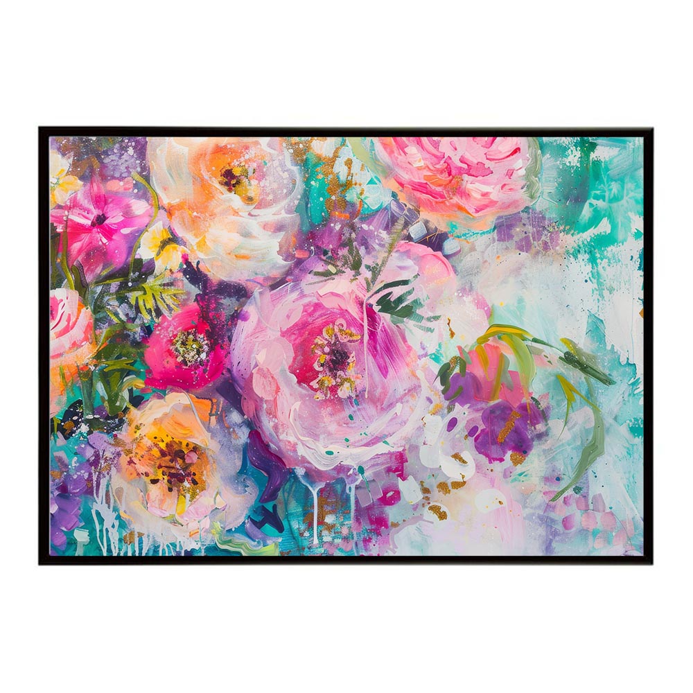 アーティスティックフラワー ポスター お花 絵画 アートフラワー ブーケ 油絵 水彩画 ペンキ 用紙とサイズが選べる インテリア おしゃれ プリントポスター フォト a0 a1 a2 a3 a4 b0 b1 b2 b3 b4 特大 大きい【lh-poster-8143】