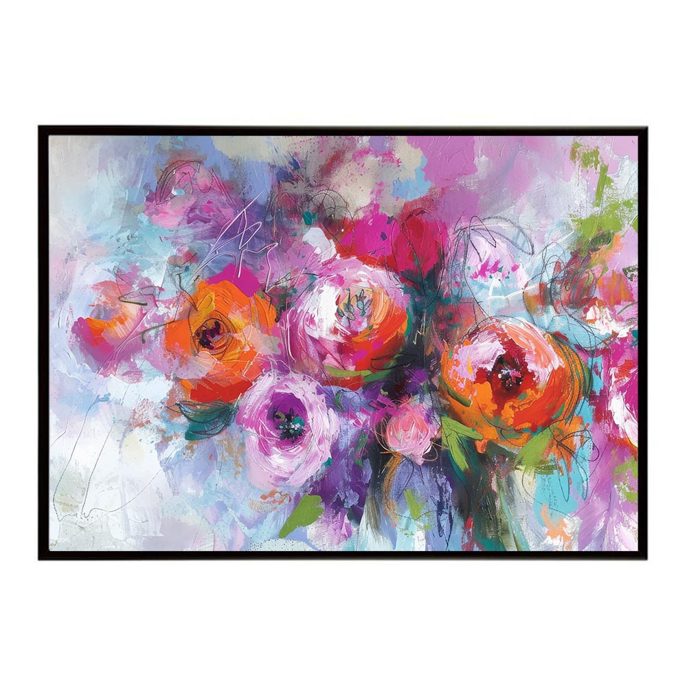 アーティスティックフラワー ポスター お花 絵画 アートフラワー ブーケ 油絵 水彩画 ペンキ 用紙とサイズが選べる インテリア おしゃれ プリントポスター フォト a0 a1 a2 a3 a4 b0 b1 b2 b3 b4 特大 大きい【lh-poster-8144】