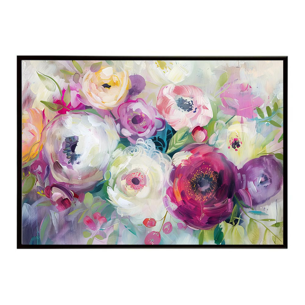 アーティスティックフラワー ポスター お花 絵画 アートフラワー ブーケ 油絵 水彩画 ペンキ 用紙とサイズが選べる インテリア おしゃれ プリントポスター フォト a0 a1 a2 a3 a4 b0 b1 b2 b3 b4 特大 大きい【lh-poster-8146】