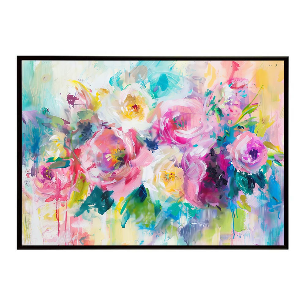 アーティスティックフラワー ポスター お花 絵画 アートフラワー ブーケ 油絵 水彩画 ペンキ 用紙とサイズが選べる インテリア おしゃれ プリントポスター フォト a0 a1 a2 a3 a4 b0 b1 b2 b3 b4 特大 大きい【lh-poster-8148】