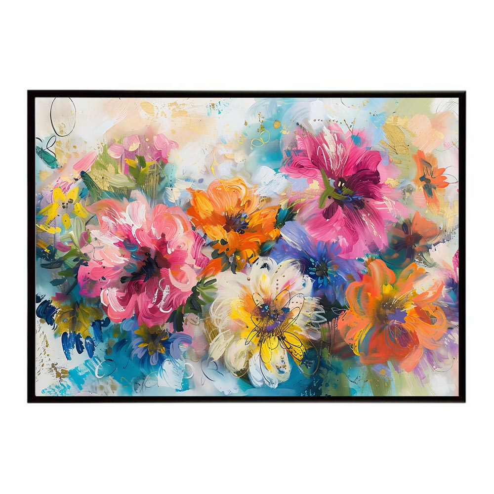 アーティスティックフラワー ポスター お花 絵画 アートフラワー ブーケ 油絵 水彩画 ペンキ 用紙とサイズが選べる インテリア おしゃれ プリントポスター フォト a0 a1 a2 a3 a4 b0 b1 b2 b3 b4 特大 大きい【lh-poster-8154】