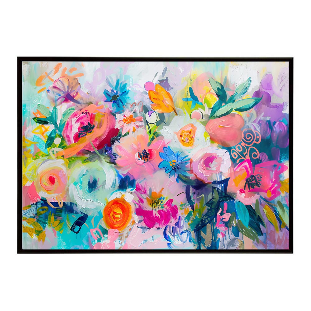 アーティスティックフラワー ポスター お花 絵画 アートフラワー ブーケ 油絵 水彩画 ペンキ 用紙とサイズが選べる インテリア おしゃれ プリントポスター フォト a0 a1 a2 a3 a4 b0 b1 b2 b3 b4 特大 大きい【lh-poster-8156】