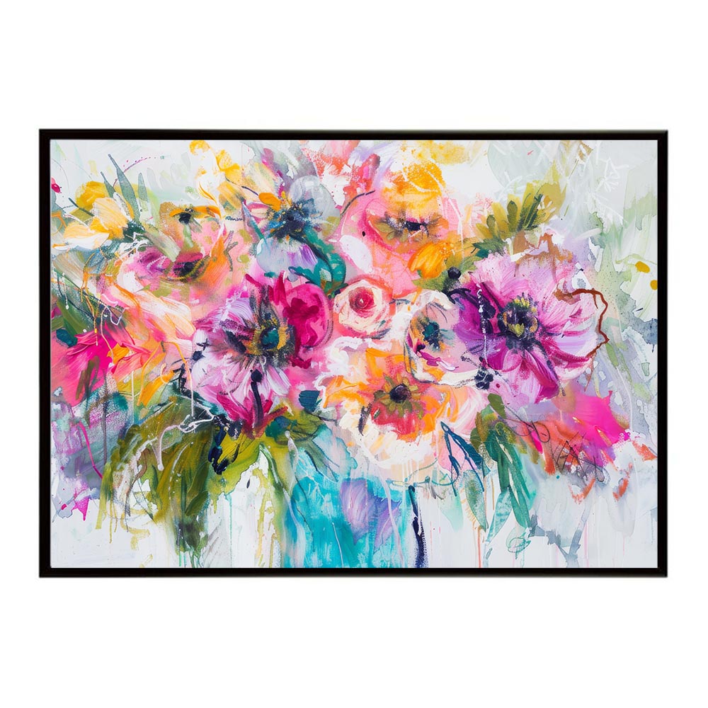 アーティスティックフラワー ポスター お花 絵画 アートフラワー ブーケ 油絵 水彩画 ペンキ 用紙とサイズが選べる インテリア おしゃれ プリントポスター フォト a0 a1 a2 a3 a4 b0 b1 b2 b3 b4 特大 大きい【lh-poster-8157】