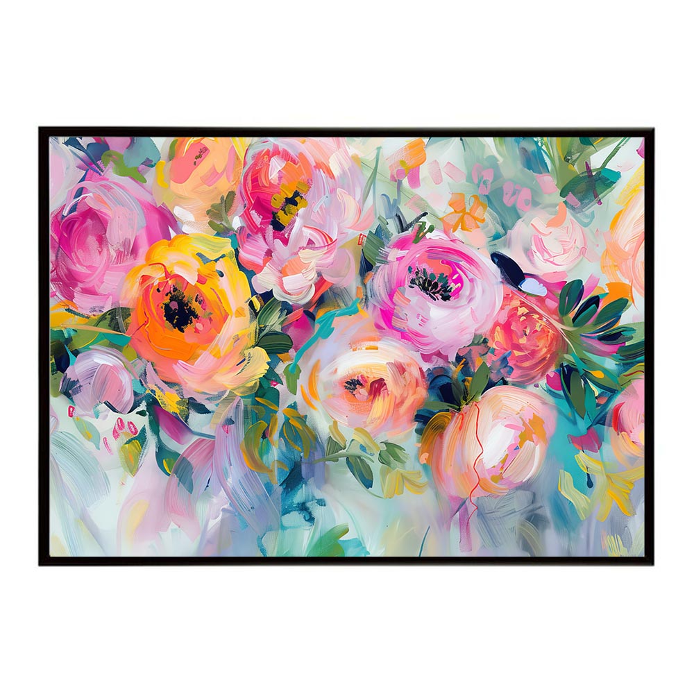 アーティスティックフラワー ポスター お花 絵画 アートフラワー ブーケ 油絵 水彩画 ペンキ 用紙とサイズが選べる インテリア おしゃれ プリントポスター フォト a0 a1 a2 a3 a4 b0 b1 b2 b3 b4 特大 大きい【lh-poster-8160】