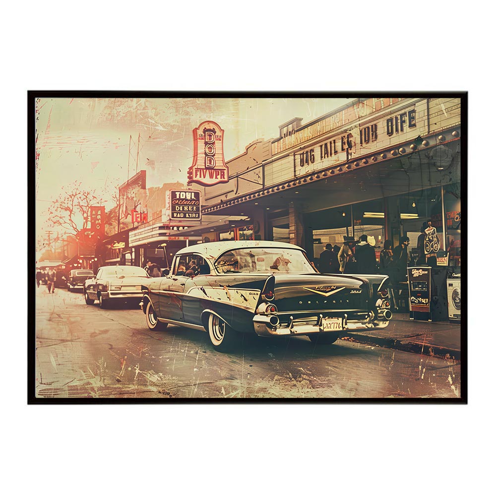 Rakuten - コンセプトアート レトロ アメリカ アメリカン ダイナー 1980 1970 1960 ポスター インテリア ネガ フィルム シャビー 古い アーカイブ おしゃれ プリントポスター フォト オシャレ アート モダン 【lh-poster-8495】