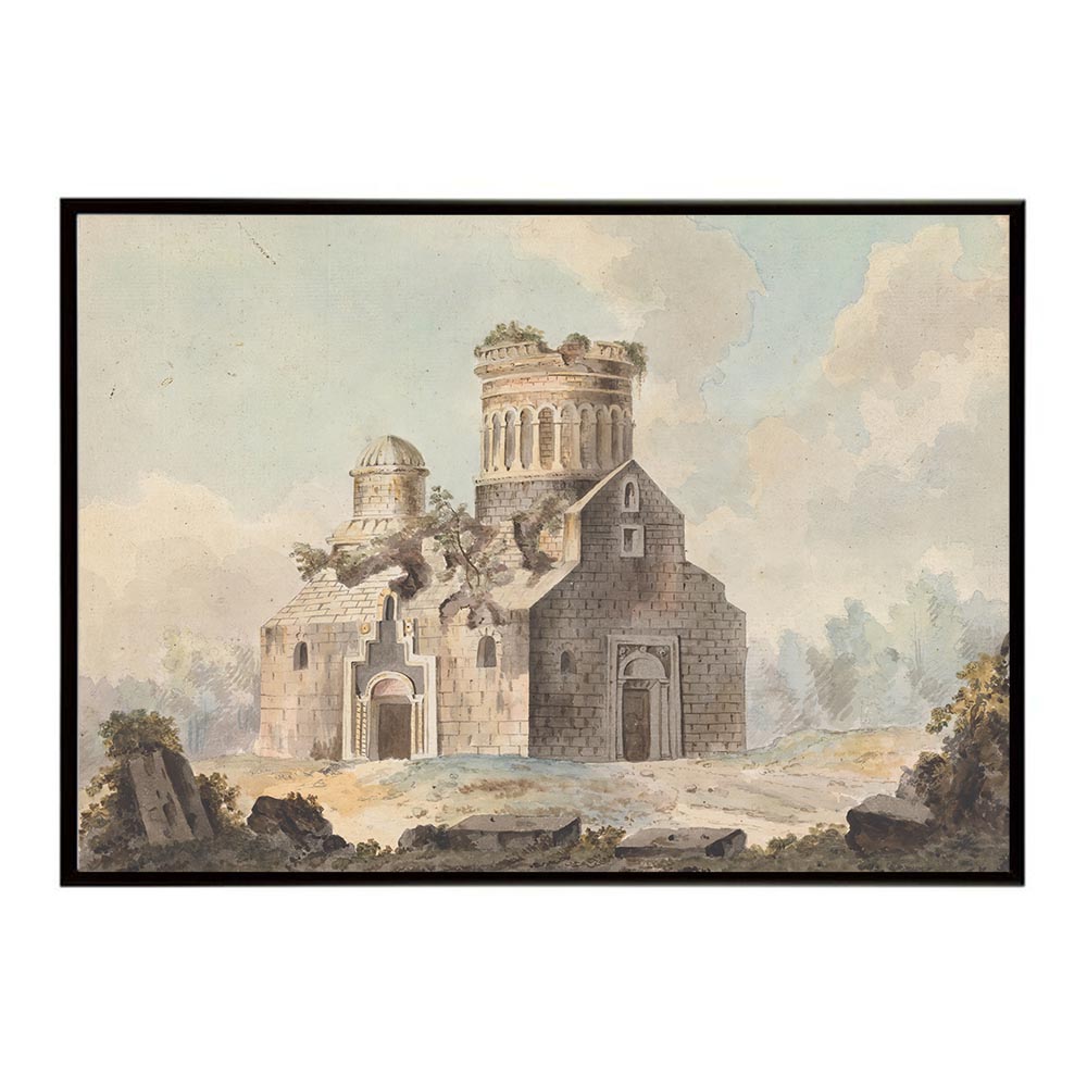 世界の古い絵画 レトロポスター デジタルリマスターA Ruined Byzantine Church インテリア a0 a1 a2 a3 a4 b4 b0 b1 b2 b3作品 油絵 水彩画 おしゃれ モダン シンプル お洒落【bn-poster-2566】