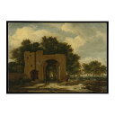 世界の古い絵画 レトロポスター デジタルリマスターA Ruined Castle Gateway Possibly The Archway Of Huis Te...