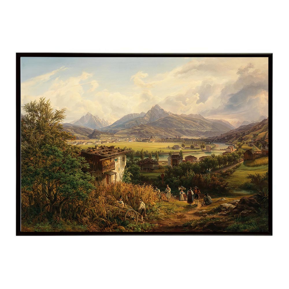 Rakuten - 世界の古い絵画 レトロポスター デジタルリマスターA View of Innsbruck インテリア a0 a1 a2 a3 a4 b4 b0 b1 b2 b3作品 油絵 水彩画 おしゃれ モダン シンプル お洒落【bn-poster-2599】