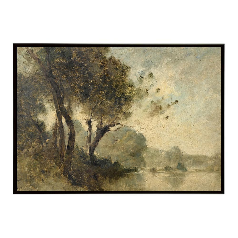 世界の古い絵画 レトロポスター デジタルリマスターArbres au bord d’un fleuve インテリア a0 a1 a2 a3 a4 b4 b0 b1 b2 b3作品 油絵 水彩画 おしゃれ モダン シンプル お洒落【bn-poster-2746】