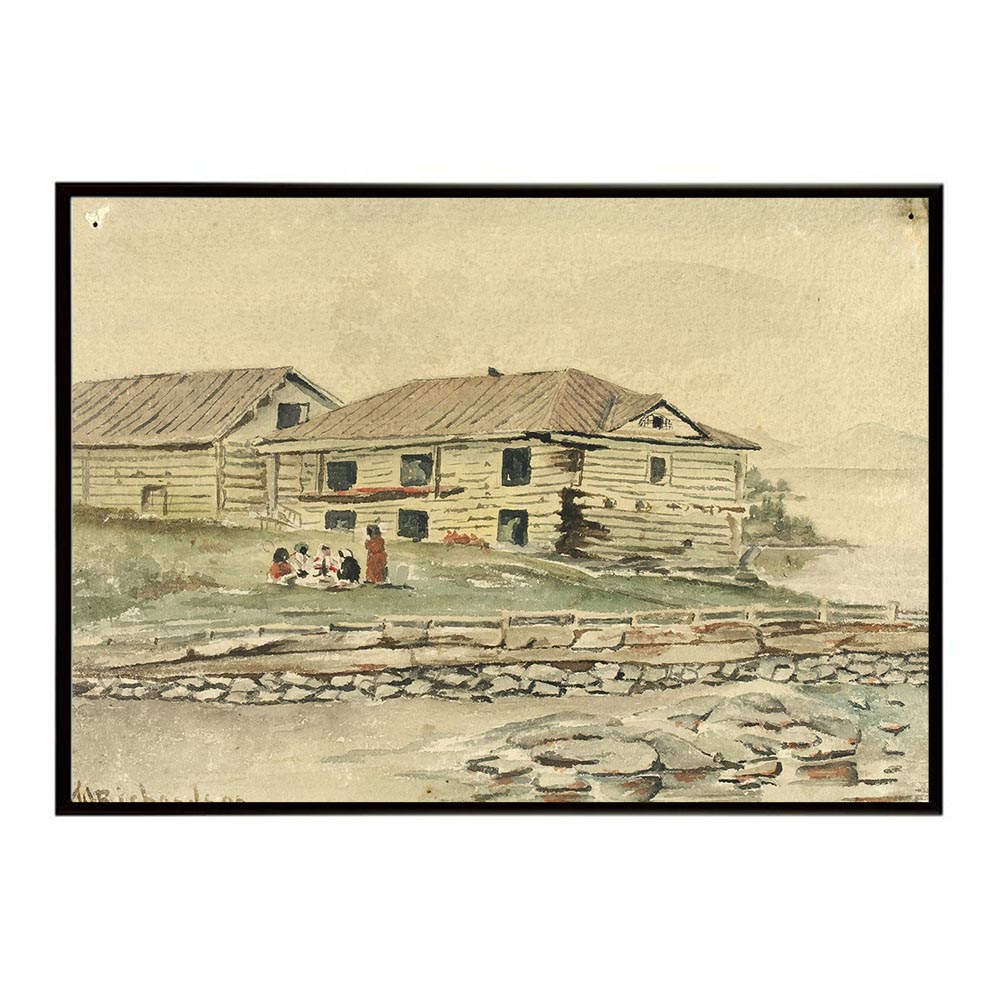 世界の古い絵画 レトロポスター デジタルリマスターBuildings Going To Ruin Alaska 1884 インテリア a0 a1 a2 a3 a4 b4 b0 b1 b2 b3作品 油絵 水彩画 おしゃれ モダン シンプル お洒落【bn-poster-2931】