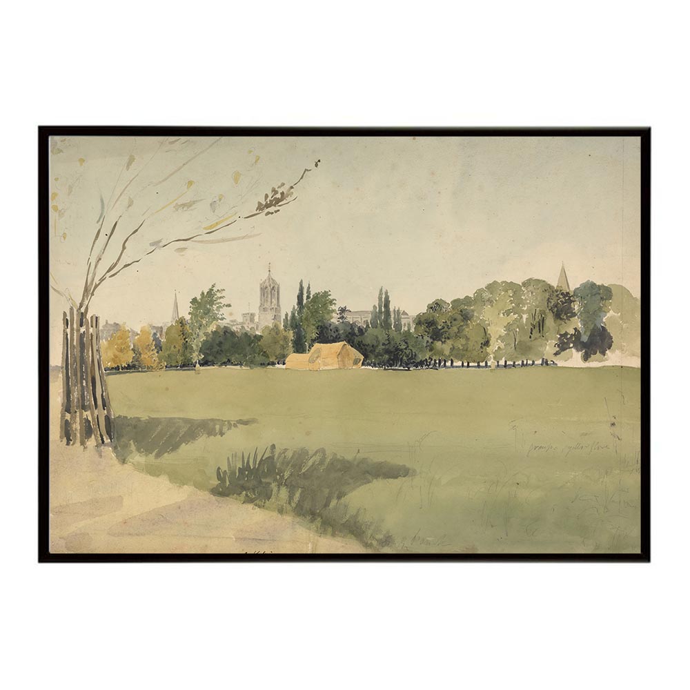 Rakuten - 世界の古い絵画 レトロポスター デジタルリマスターChrist Church from the Meadows インテリア a0 a1 a2 a3 a4 b4 b0 b1 b2 b3作品 油絵 水彩画 おしゃれ モダン シンプル お洒落【bn-poster-2982】