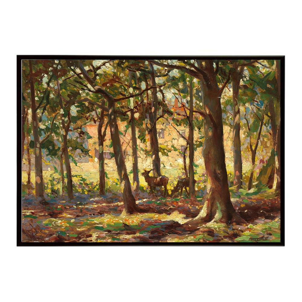 世界の古い絵画 レトロポスター デジタルリマスターDeer in sunlight copse インテリア a0 a1 a2 a3 a4 b4 b0 b1 b2 b3作品 油絵 水彩画 おしゃれ モダン シンプル お洒落【bn-poster-3064】