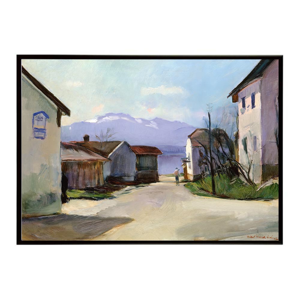 世界の古い絵画 レトロポスター デジタルリマスターDorfstrase in Gstadt am Morgen インテリア a0 a1 a2 a3 a4 b4 b0 b1 b2 b3作品 油絵 水彩画 おしゃれ モダン シンプル お洒落