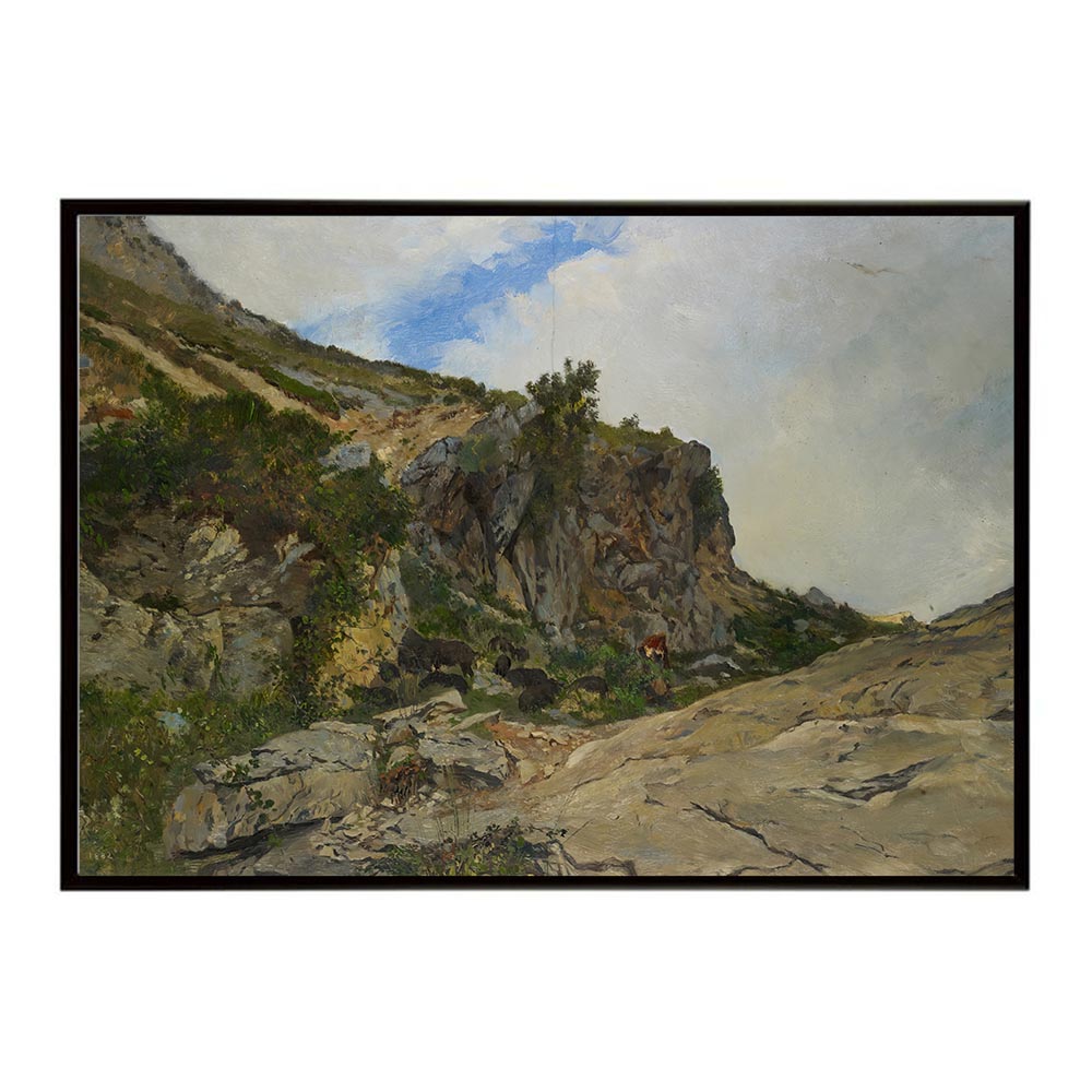 Rakuten - 世界の古い絵画 レトロポスター デジタルリマスターFlock in the Alps インテリア a0 a1 a2 a3 a4 b4 b0 b1 b2 b3作品 油絵 水彩画 おしゃれ モダン シンプル お洒落【bn-poster-3231】