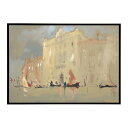 世界の古い絵画 レトロポスター デジタルリマスターGondolas Before a Palace on the Grand Canal in Venice イ...