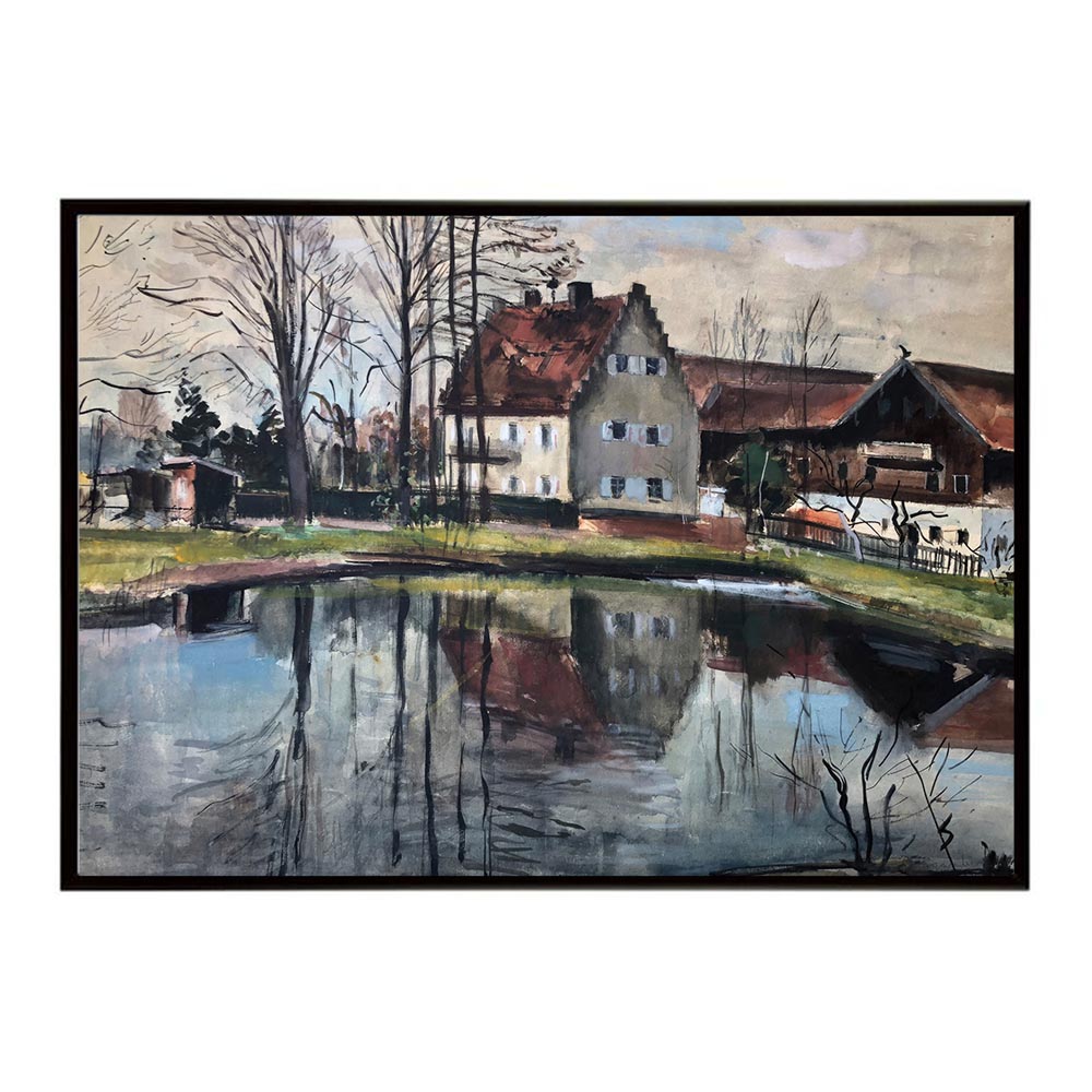 世界の古い絵画 レトロポスター デジタルリマスターGut Landenham bei Wasserburg am Inn インテリア a0 a1 a2 a3 a4 b4 b0 b1 b2 b3作品 油絵 水彩画 おしゃれ モダン シンプル お洒落【bn-poster-3355】