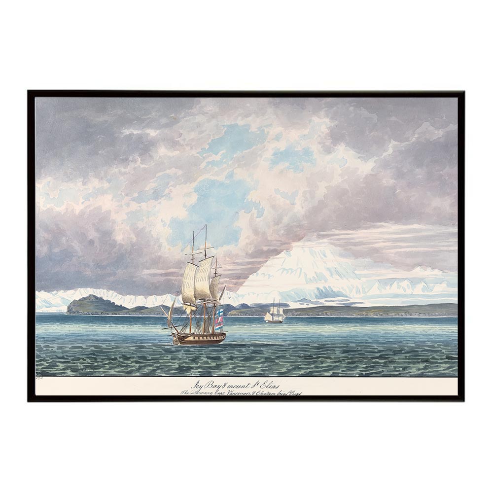 世界の古い絵画 レトロポスター デジタルリマスターIcy Bay & Mount Saint Elias インテリア a0 a1 a2 a3 a4 b4 b0 b1 b2 b3作品 油絵 水彩画 おしゃれ モダン シンプル お洒落【bn-poster-3457】