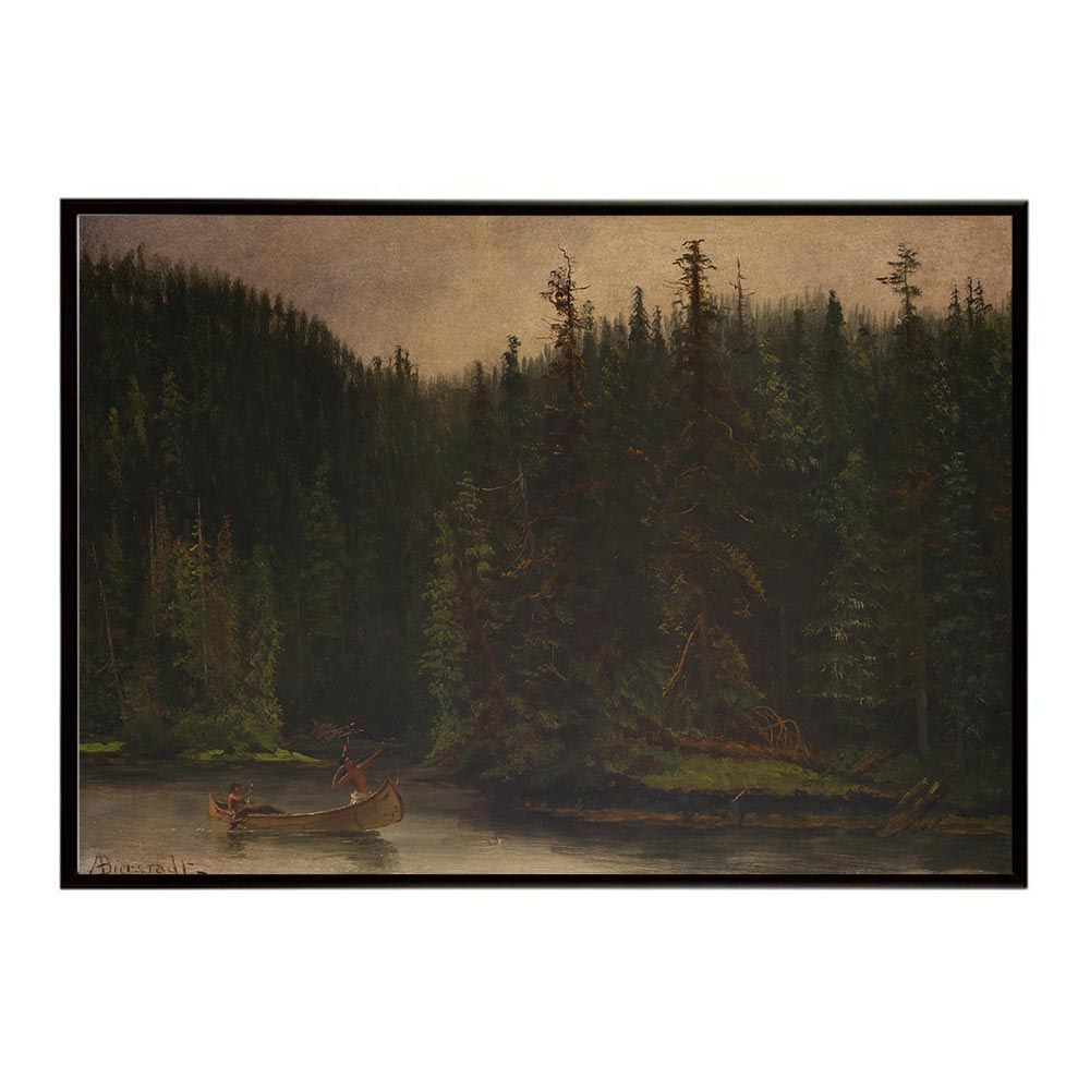 世界の古い絵画 レトロポスター デジタルリマスターIndian Hunters in Canoe インテリア a0 a1 a2 a3 a..