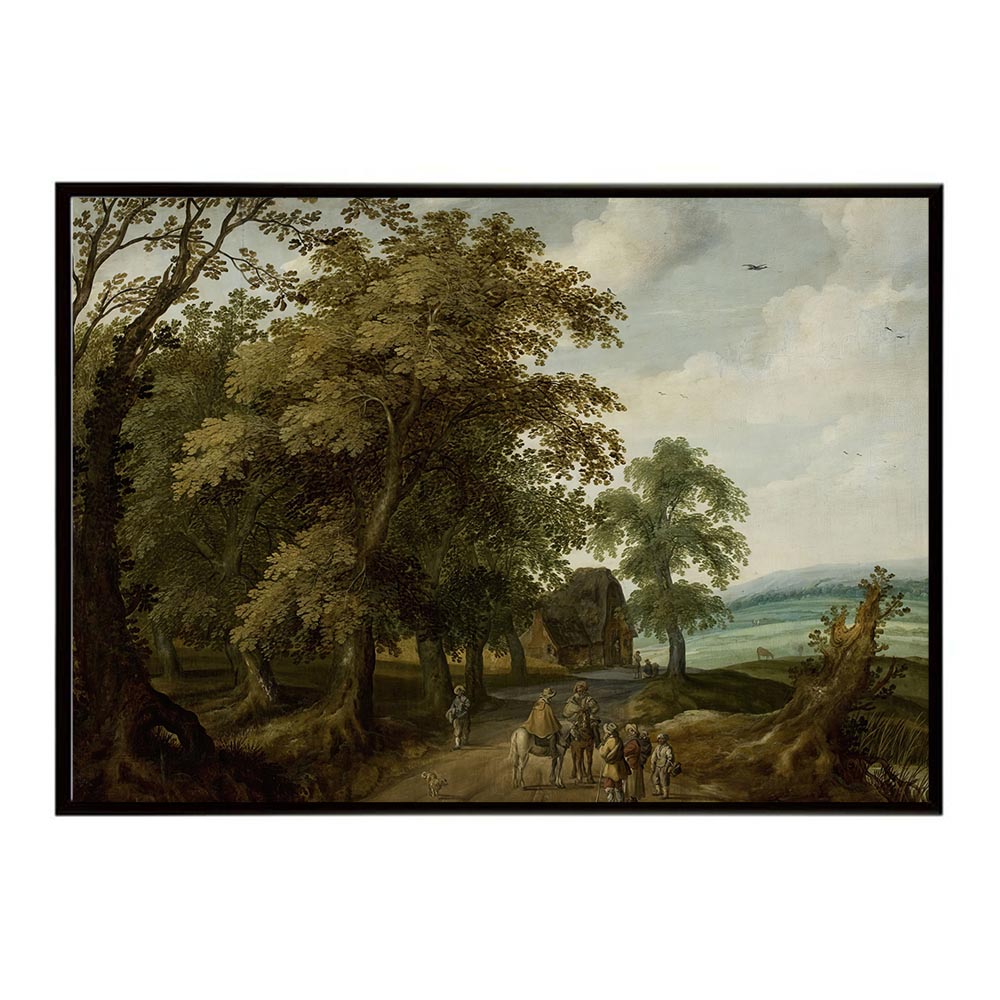 世界の古い絵画 レトロポスター デジタルリマスターLandscape with travellers on the road インテリア a0 a1 a2 a3 a4 b4 b0 b1 b2 b3作品 油絵 水彩画 おしゃれ モダン シンプル お洒落【bn-poster-3667】