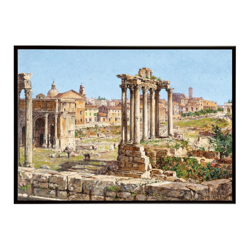 Rakuten - 世界の古い絵画 レトロポスター デジタルリマスターRome ‘Il Foro Romano Roma’ インテリア a0 a1 a2 a3 a4 b4 b0 b1 b2 b3作品 油絵 水彩画 おしゃれ モダン シンプル お洒落【bn-poster-4174】