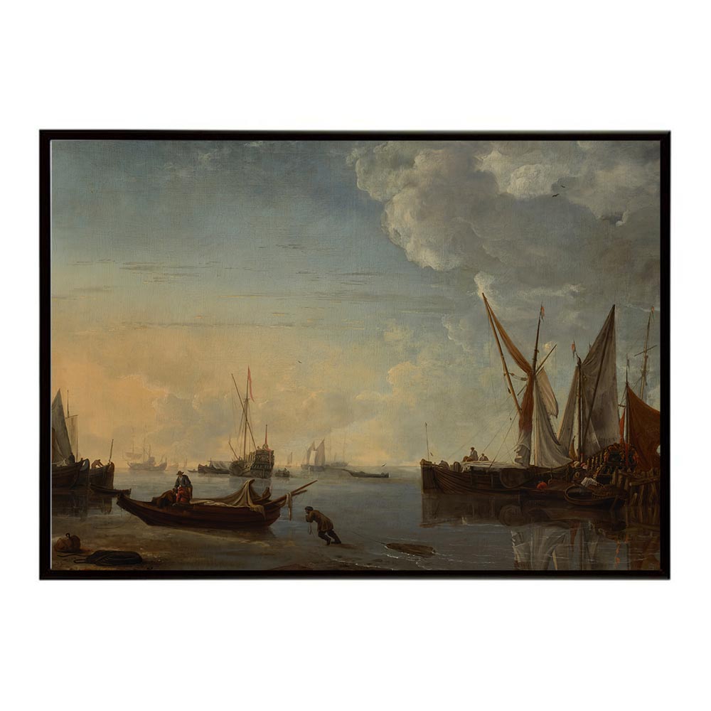 世界の古い絵画 レトロポスター デジタルリマスターShips in a calm at sunset インテリア a0 a1 a2 a3 a4 b4 b0 b1 b2 b3作品 油絵 水彩画 おしゃれ モダン シンプル お洒落【bn-poster-4287】