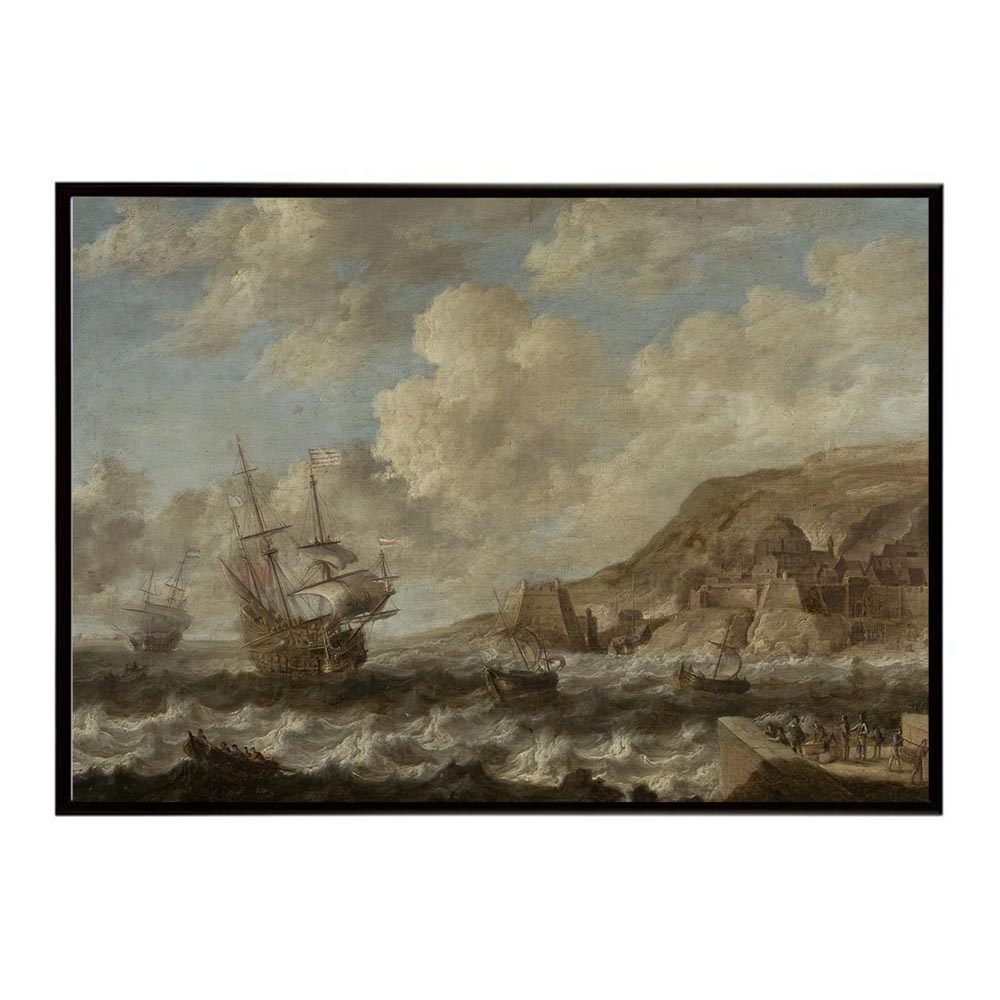Rakuten - 世界の古い絵画 レトロポスター デジタルリマスターShips in a port インテリア a0 a1 a2 a3 a4 b4 b0 b1 b2 b3作品 油絵 水彩画 おしゃれ モダン シンプル お洒落【bn-poster-4288】