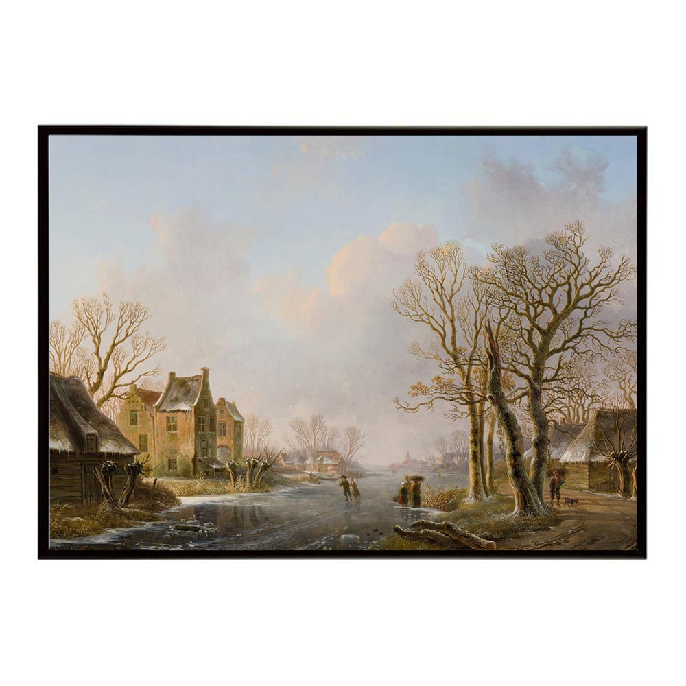 世界の古い絵画 レトロポスター デジタルリマスターSkaters On A Frozen River Dordrecht インテリア a0 a1 a2 a3 a4 b4 b0 b1 b2 b3作品 油絵 水彩画 おしゃれ モダン シンプル お洒落【bn-poster-4296】