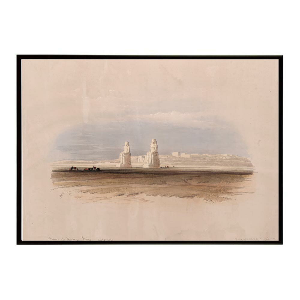 世界の古い絵画 レトロポスター デジタルリマスターStatues of Memnon Thebes. Dec. 4th 1838. インテリア a0 a1 a2 a3 a4 b4 b0 b1 b2 b3作品 油絵 水彩画 おしゃれ モダン シンプル お洒落【bn-poster-4370】