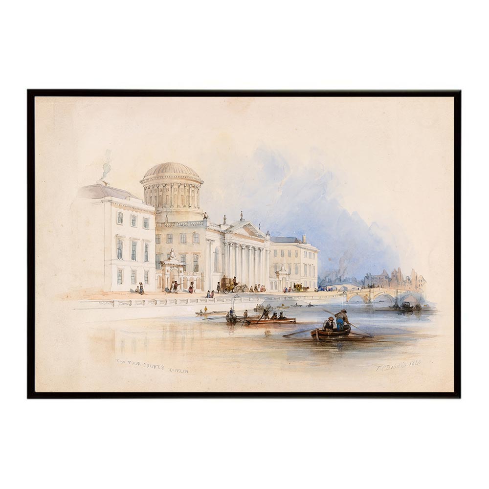 世界の古い絵画 レトロポスター デジタルリマスターThe Four Courts Dublin インテリア a0 a1 a2 a3 a4 b4 b0 b1 b2 b3作品 油絵 水彩画 おしゃれ モダン シンプル お洒落【bn-poster-4506】