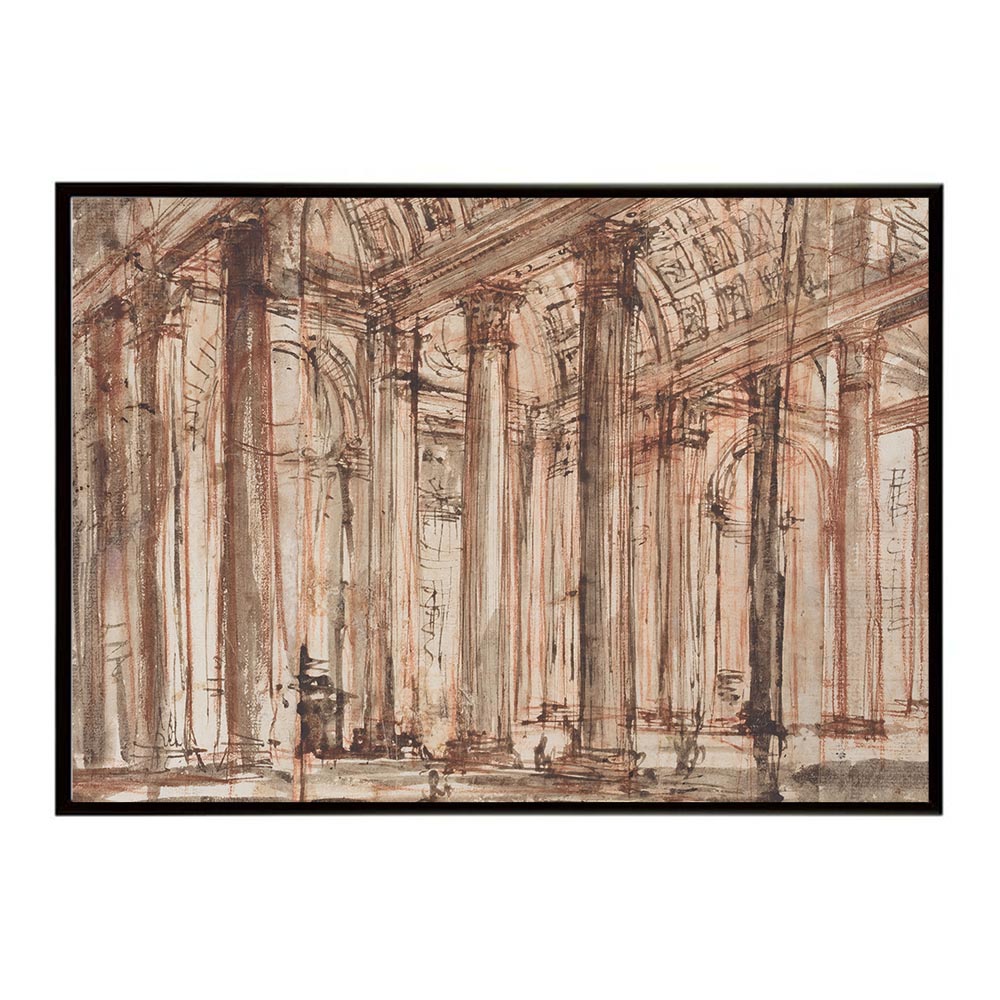 世界の古い絵画 レトロポスター デジタルリマスターThe Portico of the Pantheon インテリア a0 a1 a2 a3 a4 b4 b0 b1 b2 b3作品 油絵 水彩画 おしゃれ モダン シンプル お洒落