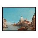 世界の古い絵画 レトロポスター デジタルリマスターVenice a view of the Grand Canal with Santa Maria della...