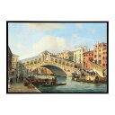 世界の古い絵画 レトロポスター デジタルリマスターVenice the Grand Canal with the Rialto bridge インテリア a0 ...