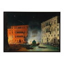 世界の古い絵画 レトロポスター デジタルリマスターVenice ? Festivities on the Grand Canal in 1838 in hono...