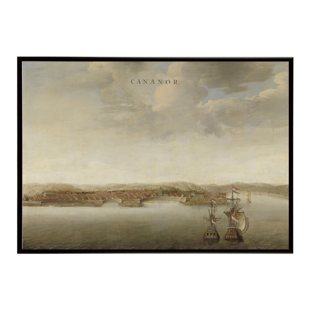 世界の古い絵画 レトロポスター デジタルリマスターView of Cannanore on the Malabar Coast in India ..