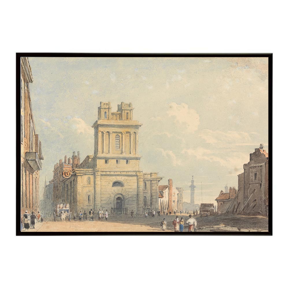 Rakuten - 世界の古い絵画 レトロポスター デジタルリマスターView of New Street near London Bridge インテリア a0 a1 a2 a3 a4 b4 b0 b1 b2 b3作品 油絵 水彩画 おしゃれ モダン シンプル お洒落【bn-poster-4833】