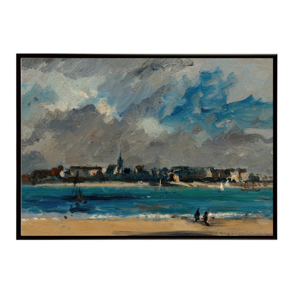 世界の古い絵画 レトロポスター デジタルリマスターView of the City Across the Water インテリア a0 a1 a2 a3 a4 b4 b0 b1 b2 b3作品 油絵 水彩画 おしゃれ モダン シンプル お洒落【bn-poster-4862】