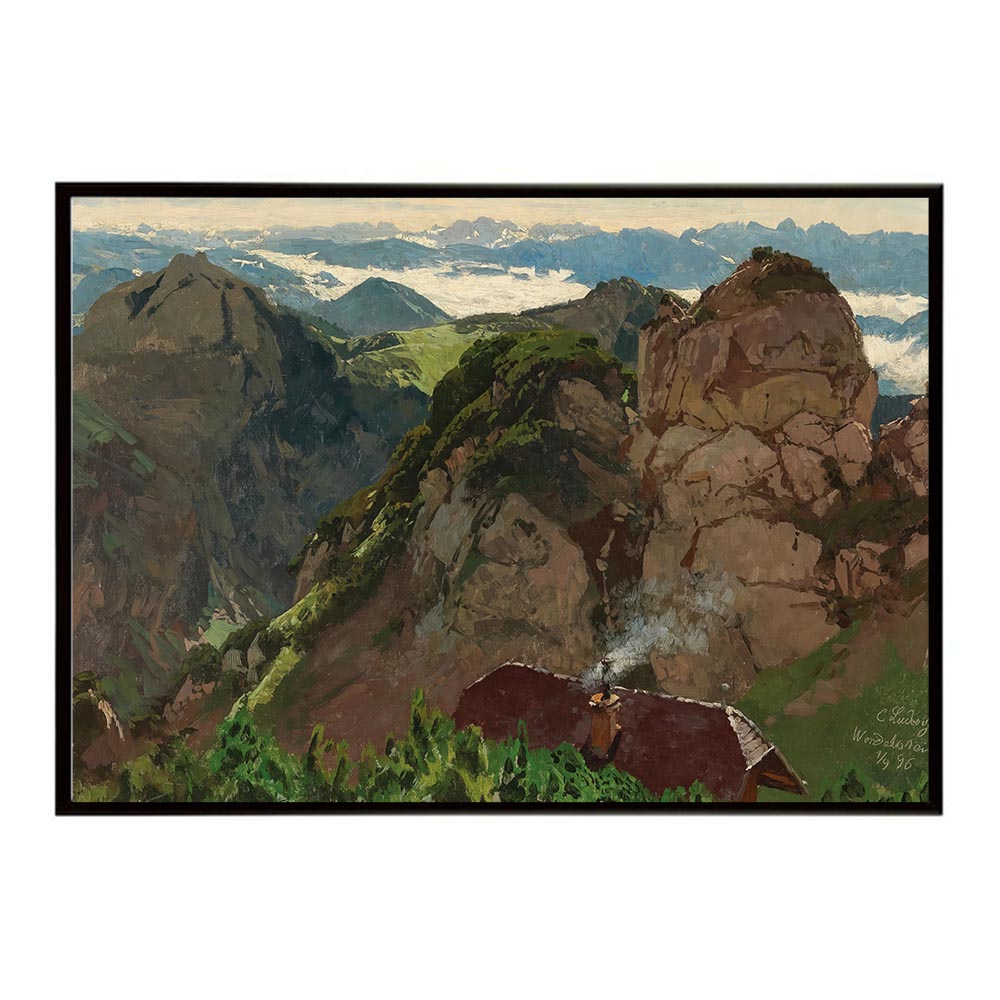 Rakuten - 世界の古い絵画 レトロポスター デジタルリマスターWendelstein インテリア a0 a1 a2 a3 a4 b4 b0 b1 b2 b3作品 油絵 水彩画 おしゃれ モダン シンプル お洒落【bn-poster-4953】