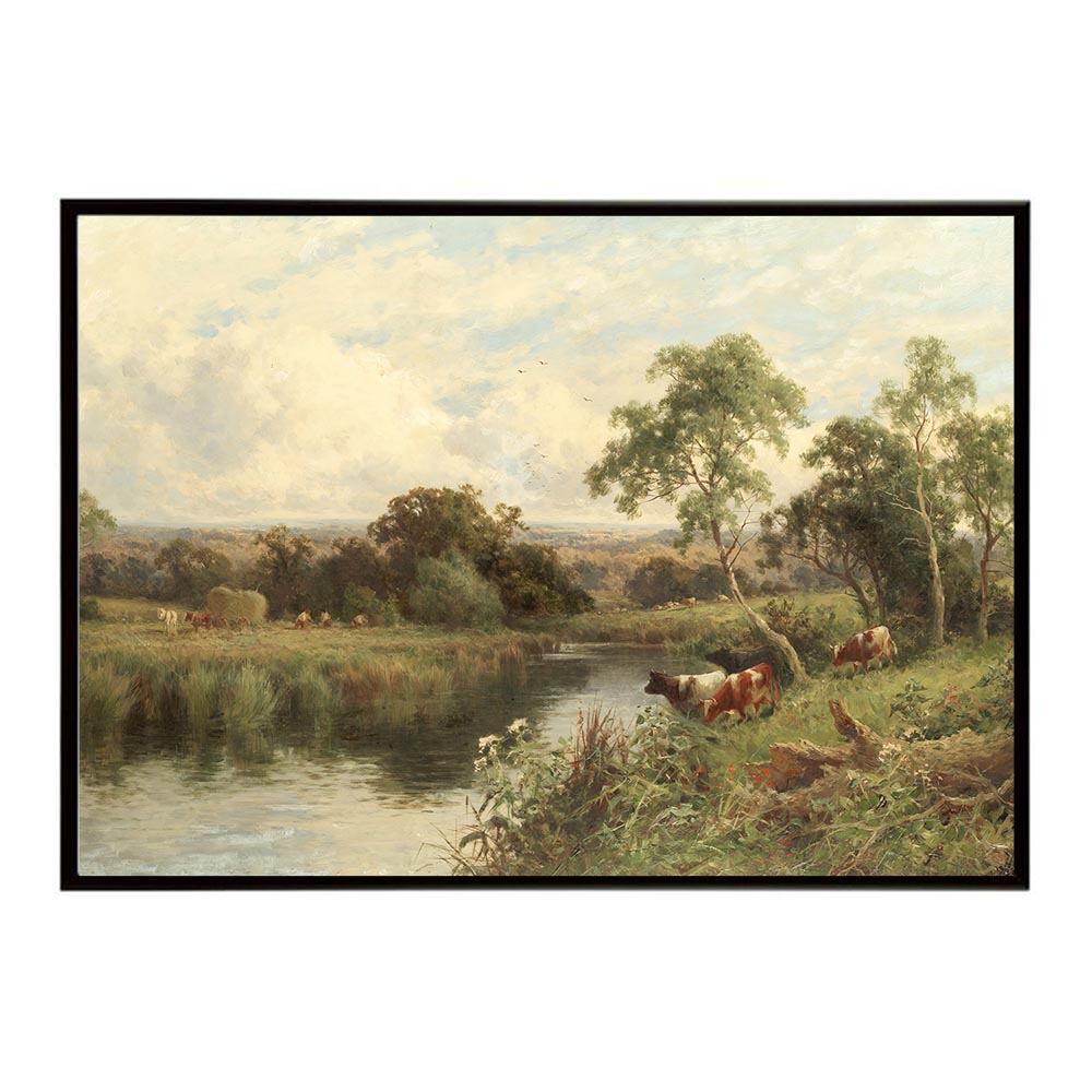 Rakuten - ポスター 名画 絵画 横 a0 a1 a2 a3 a4 b0 b2 b1 b3 b4 A Norfolk Stream インテリア おしゃれ デジタルリマスター ノーフォーク 川 自然【bn-poster-5087】