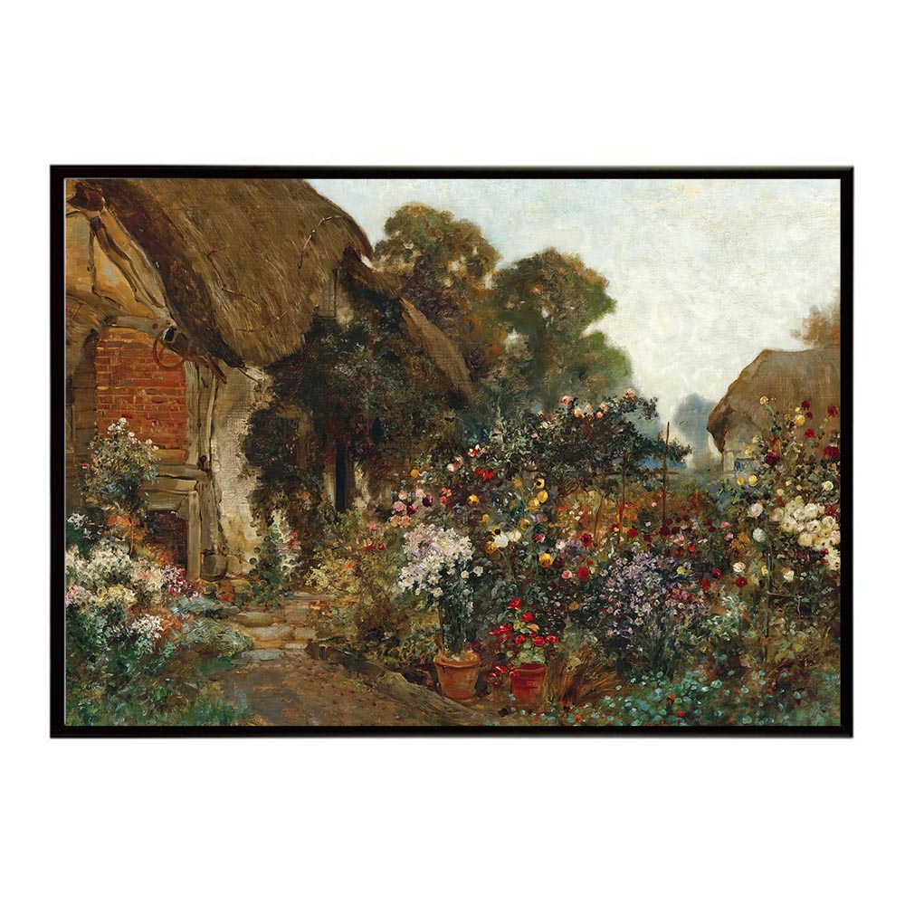 ポスター 名画 絵画 横 a0 a1 a2 a3 a4 b0 b2 b1 b3 b4 A Rustic Garden in Blossom インテリア おしゃれ デジタルリマスター 田舎 庭 花