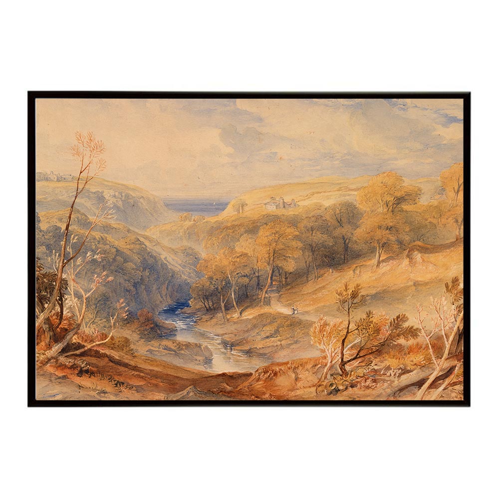 ポスター 名画 絵画 横 a0 a1 a2 a3 a4 b0 b2 b1 b3 b4 A Wooded Valley on the Isle of Man インテリア おしゃれ デジタルリマスター 森の谷 マン島 自然美【bn-poster-5150】