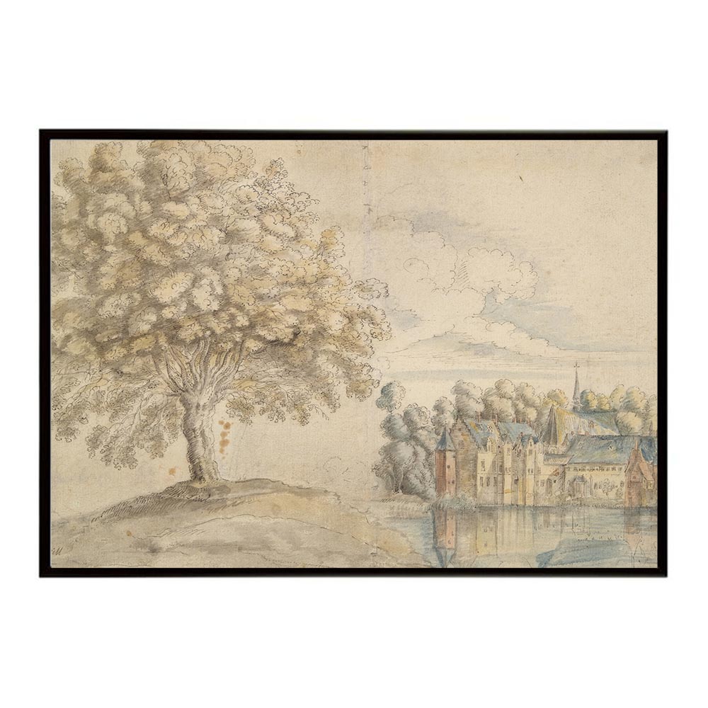 ポスター 名画 絵画 横 a0 a1 a2 a3 a4 b0 b2 b1 b3 b4 グローネダール修道院 ブリュッセル 歴史的建造物 インテリア おしゃれ デジタルリマスター 【bn-poster-5215】