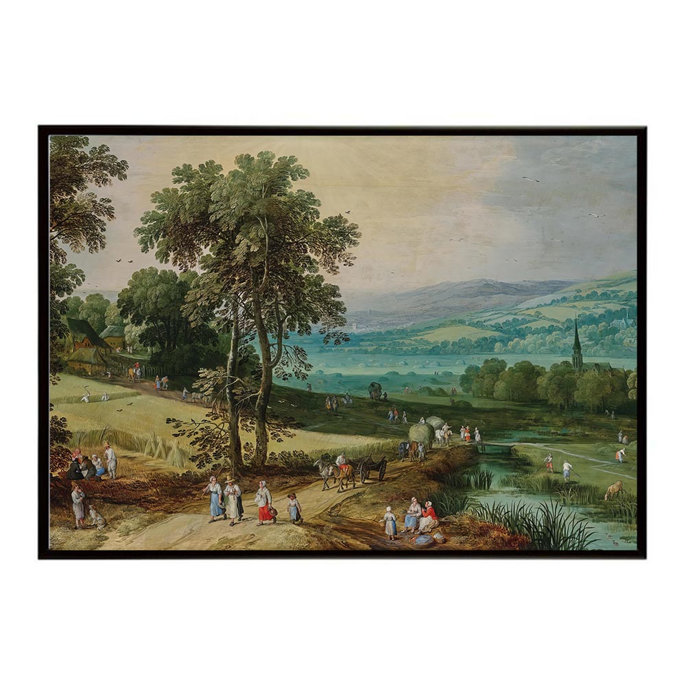 ポスター 名画 絵画 横 a0 a1 a2 a3 a4 b0 b2 b1 b3 b4 広大な森林地帯の風景 旅人 トウモロコシ収穫 インテリア おしゃれ デジタルリマスター 【bn-poster-5272】